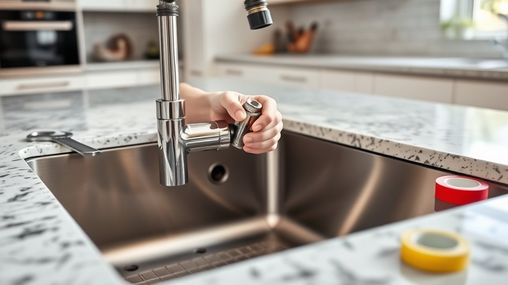replace kitchen faucet easily