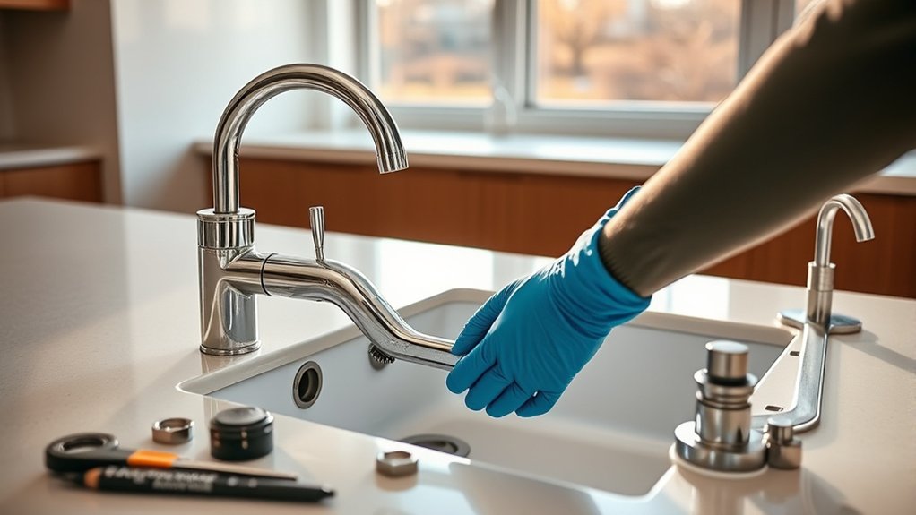 replacing a kitchen faucet