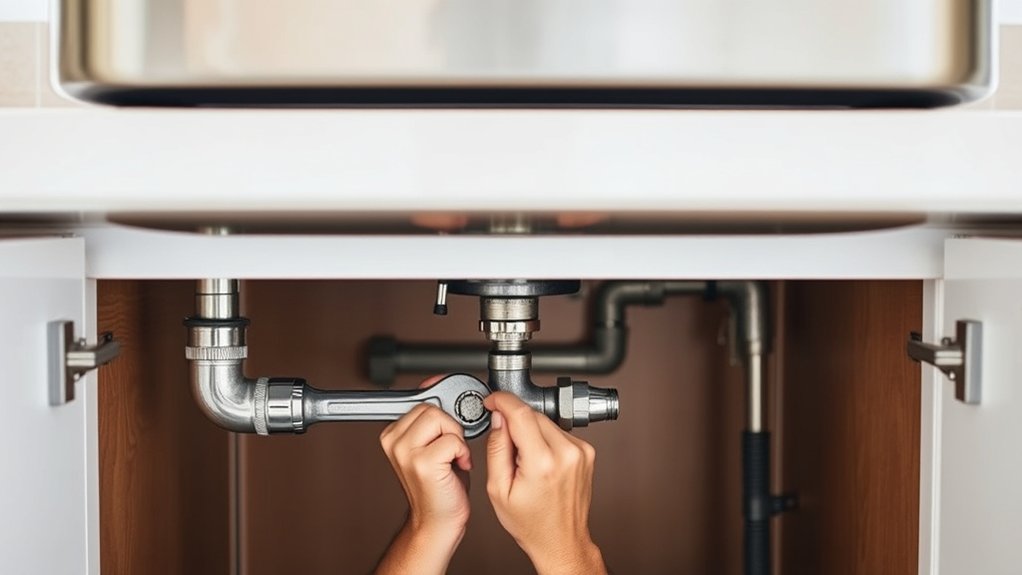 safely lift and inspect sink