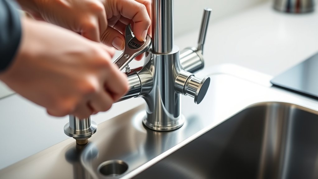 secure faucet check alignment