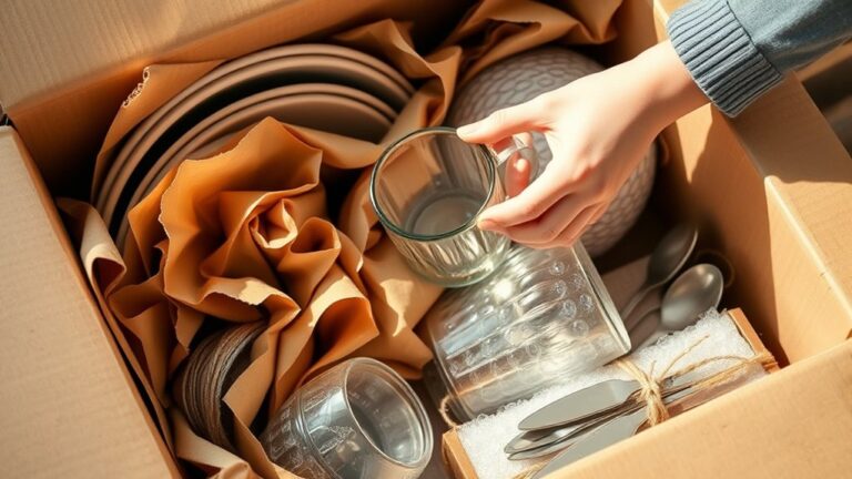 securely pack kitchen items