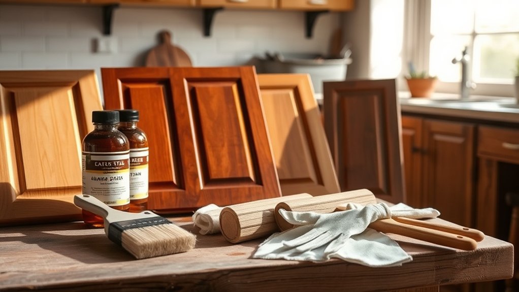 select stain gather supplies