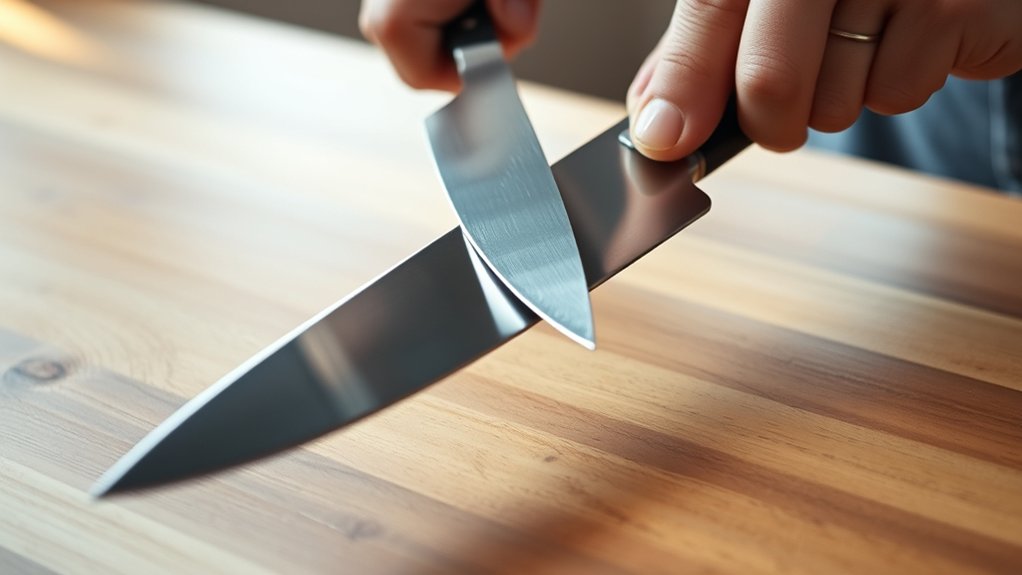sharpen knives with rod