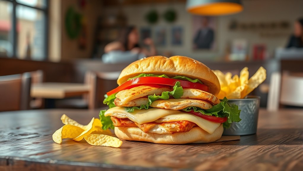 smoky pulled chicken sandwich