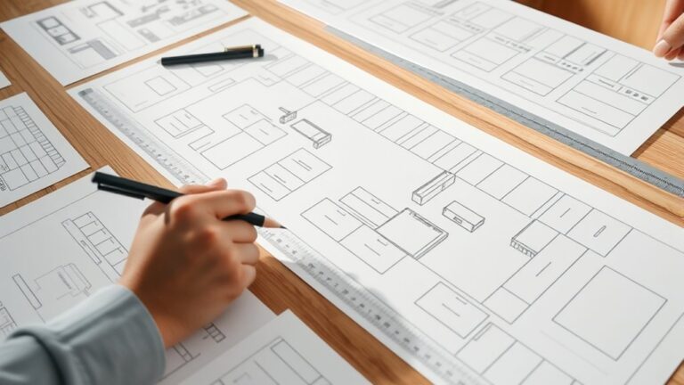 step by step kitchen drawing