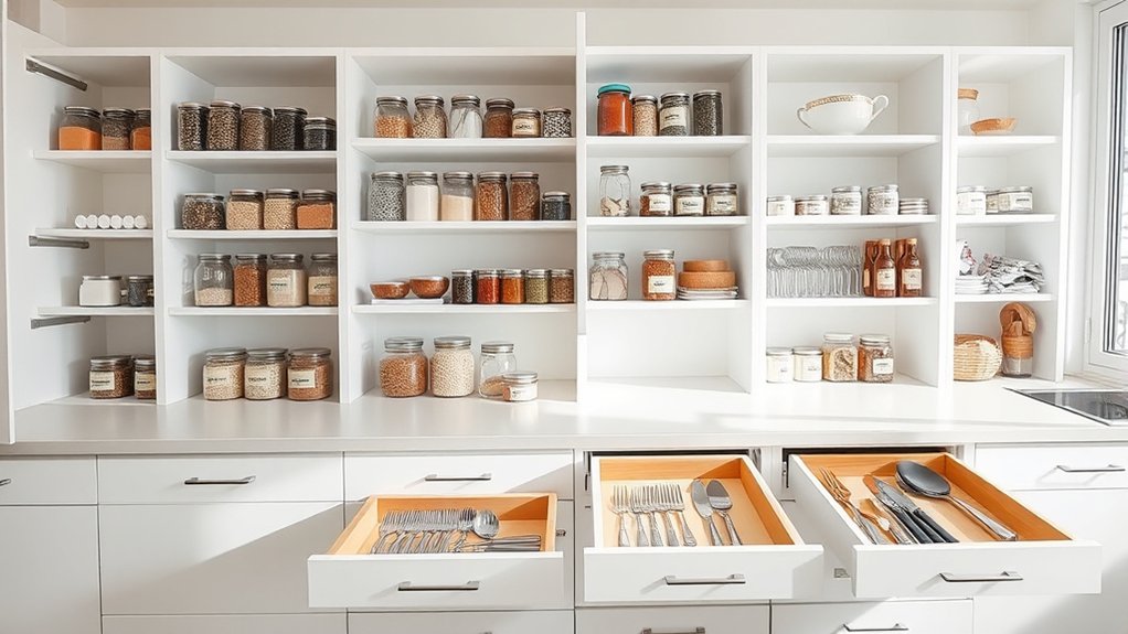 streamlined kitchen storage organization