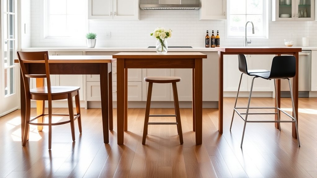 table heights and seating