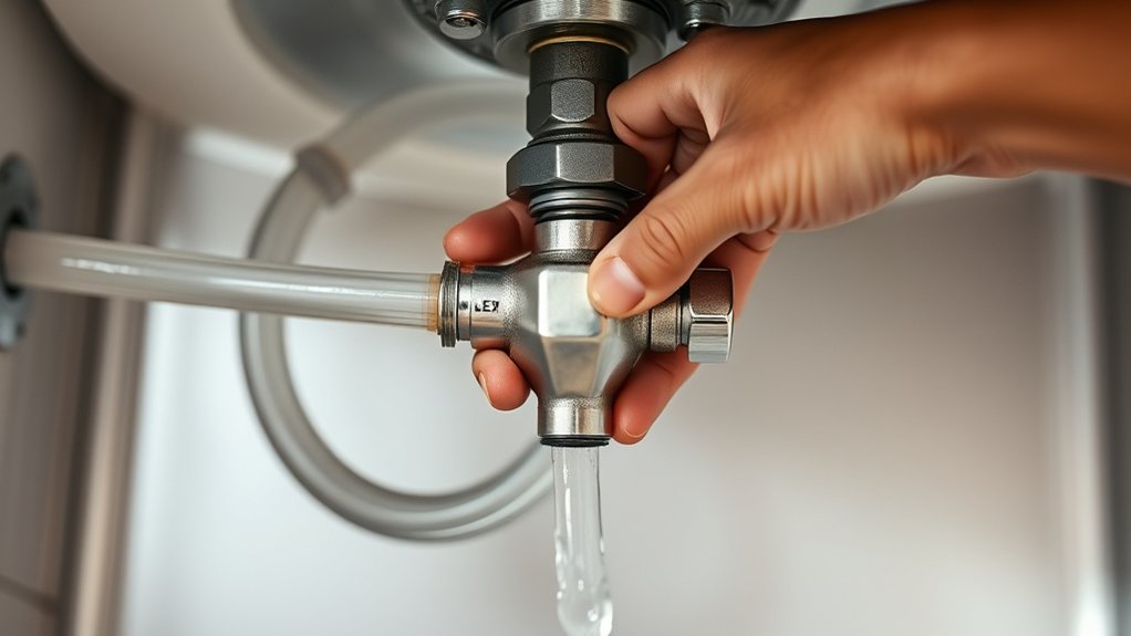 turn off water supply valves
