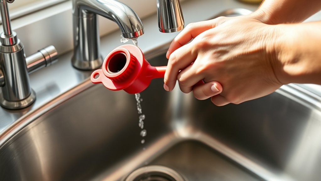use plunger to clear clog