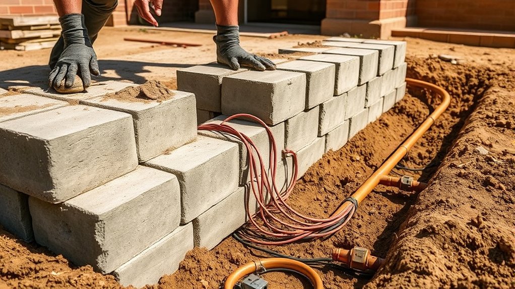utility installation and foundation