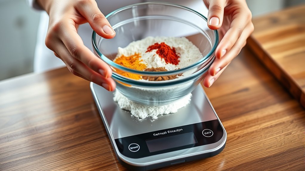 weigh ingredients accurately consistently