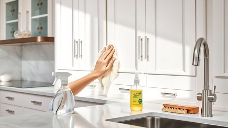 white cabinet cleaning guide