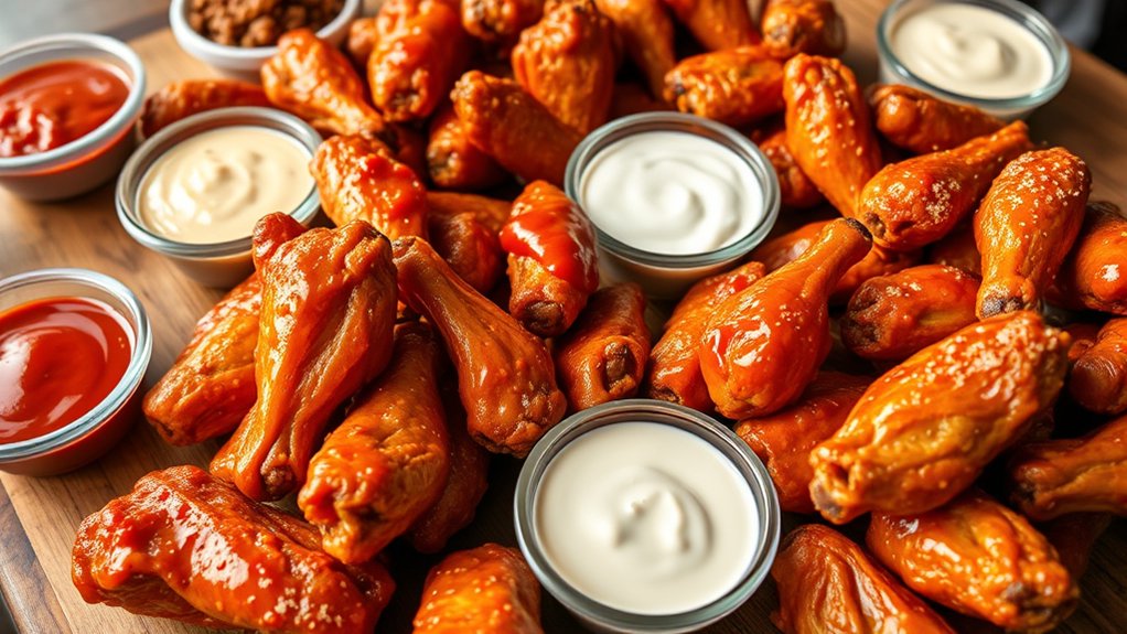 wing flavors and spice levels